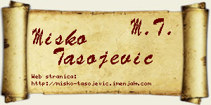 Miško Tasojević vizit kartica